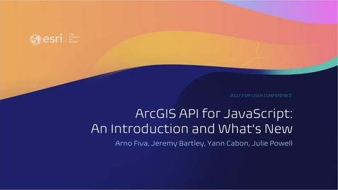 Thumbnail for entry ArcGIS API for JavaScript: An Introduction and What's New