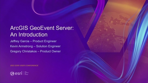Thumbnail for ArcGIS GeoEvent Server: An Introduction