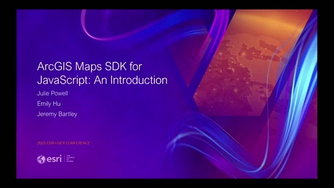 Thumbnail for ArcGIS Maps SDK for JavaScript: An Introduction