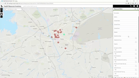 Thumbnail for entry Web AppBuilder for ArcGIS - Health Resource Inventory