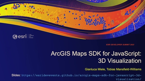 Thumbnail for entry ArcGIS Maps SDK for JavaScript: 3D Visualization