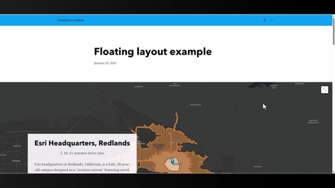 Thumbnail for Share your results with ArcGIS StoryMaps in Business Analyst Web App