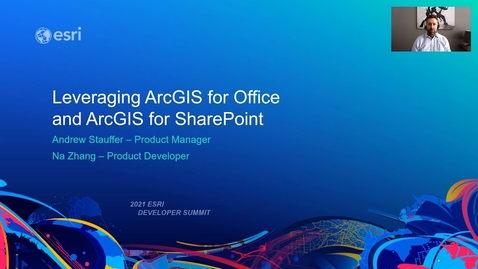 Thumbnail for entry Leveraging ArcGIS for Office and ArcGIS for SharePoint