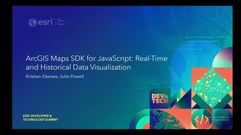 Thumbnail for ArcGIS Maps SDK for JavaScript: Real-Time and Historical Data Visualization