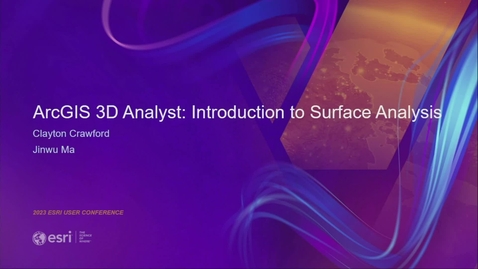 Thumbnail for ArcGIS 3D Analyst: An Introduction to Surface Analysis