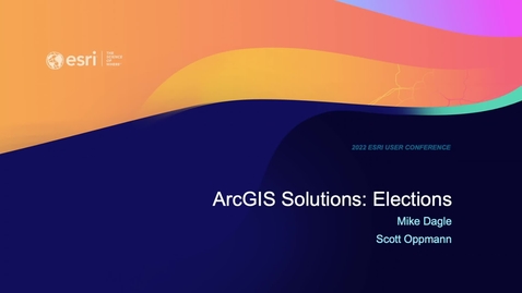 Thumbnail for entry ArcGIS Solutions: Elections