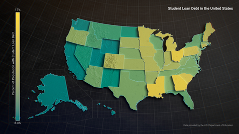 Thumbnail for entry Animated Maps: Student Loan Debt in the United States