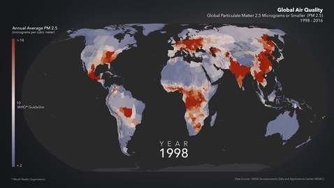 Thumbnail for Animated Maps: Global Air Quality (1998-2016)