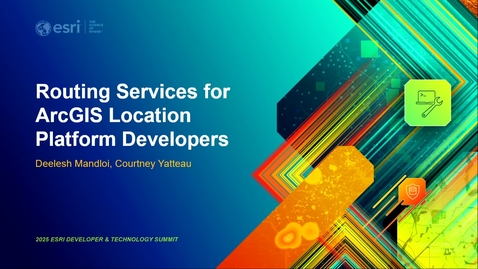 Thumbnail for Routing Services for ArcGIS Location Platform Developers