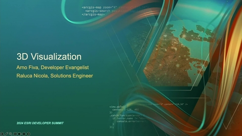 Thumbnail for ArcGIS Maps SDK for JavaScript: 3D Visualization