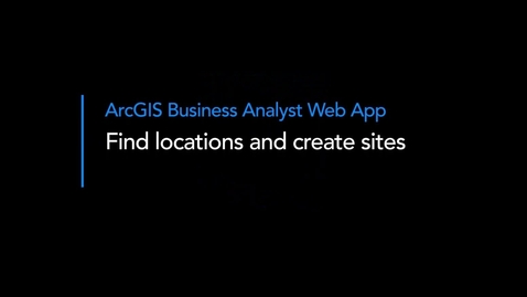 Thumbnail for Find a location and create a site