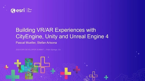 Thumbnail for entry Building VR/AR Experiences with CityEngine, Unity, and Unreal