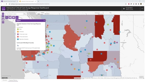 Thumbnail for entry Critical Care Surge Response with ArcGIS