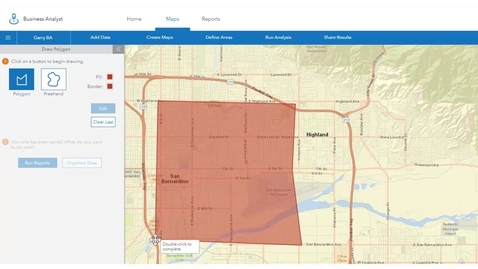 Thumbnail for entry Using the Draw Polygon Tool in Business Analyst