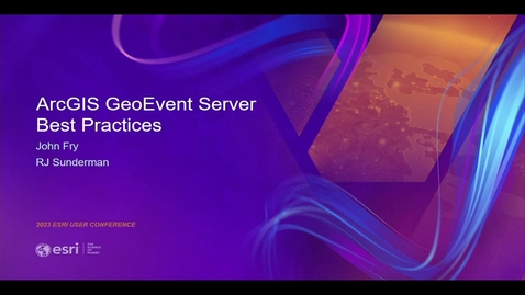 Thumbnail for ArcGIS GeoEvent Server: Best Practices