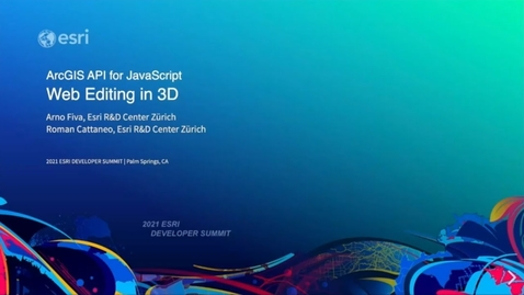 Thumbnail for Web Editing in 3D - ArcGIS API for JavaScript