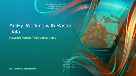 Thumbnail for ArcPy: Working with Raster Data