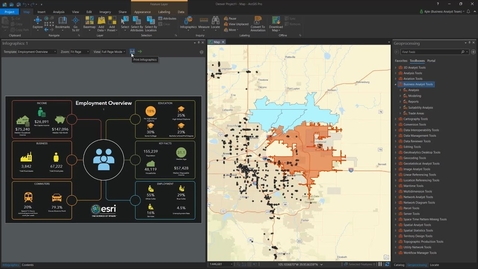 Thumbnail for entry Exporting and Printing Infographics in ArcGIS Pro