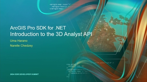 Thumbnail for entry ArcGIS Pro SDK for .NET: Introduction to the 3D Analyst API