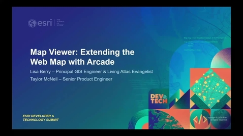 Thumbnail for Map Viewer: Extending the Web Map with Arcade