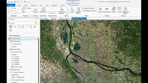 Thumbnail for entry Ortho Mapping in ArcGIS Pro: Creating a Workspace for Satellite Imagery
