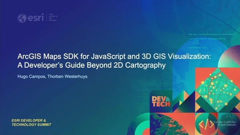 Thumbnail for ArcGIS Maps SDK for JavaScript and 3D GIS Visualization: A Developer's Guide Beyond 2D Cartography
