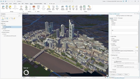 Thumbnail for Share 3D Tiles layers from ArcGIS Pro to ArcGIS Enterprise