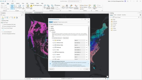 Thumbnail for Use the keyboard shortcuts dialog box in ArcGIS Pro