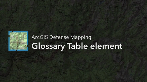 Thumbnail for entry Glossary Table element