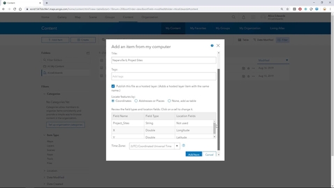 Thumbnail for ArcGIS AEC Collections: Load Content into Your Trial