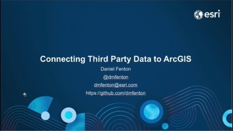Thumbnail for Integrating ArcGIS with 3rd Party Services