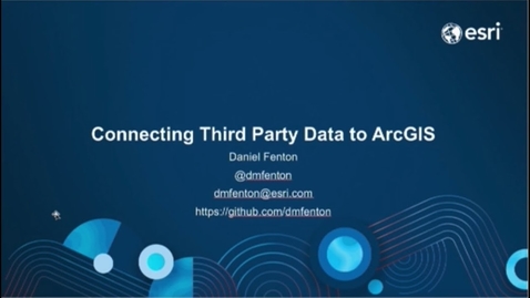 Thumbnail for entry Integrating ArcGIS with 3rd Party Services