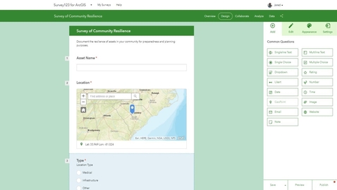 Thumbnail for How to Create a Survey123 Form in a Browser