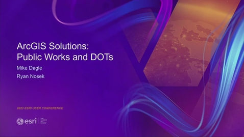 Thumbnail for ArcGIS Solutions: Public Works and DOTs