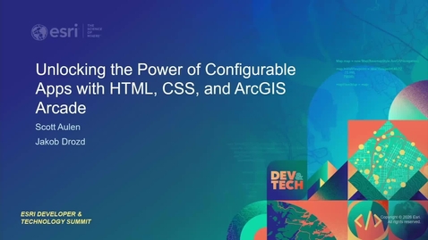 Thumbnail for Unlocking the Power of Configurable Apps with HTML, CSS, and ArcGIS Arcade