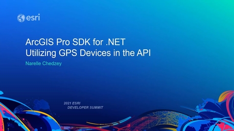 Thumbnail for entry ArcGIS Pro SDK for .NET: Utilizing GPS Devices in the API