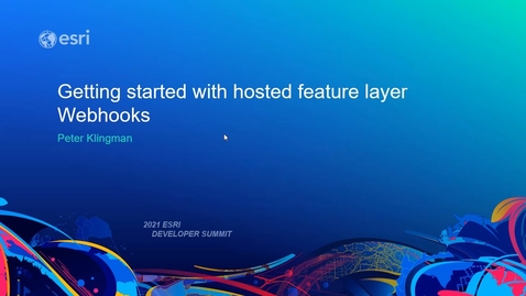 Thumbnail for entry Getting Started with Hosted Feature Layer Webhooks