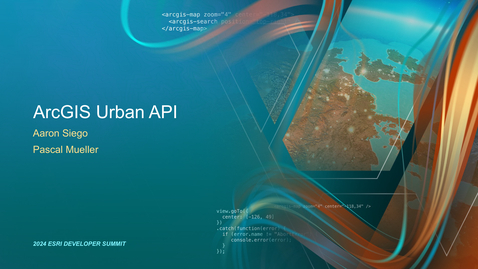 Thumbnail for entry ArcGIS Urban API