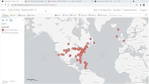 Thumbnail for ArcGIS Velocity: Connect to Real-Time Aviation Data