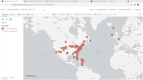 Thumbnail for entry ArcGIS Velocity: Connect to Real-Time Aviation Data