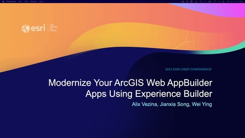 Thumbnail for Modernize Your ArcGIS Web AppBuilder Apps Using Experience Builder