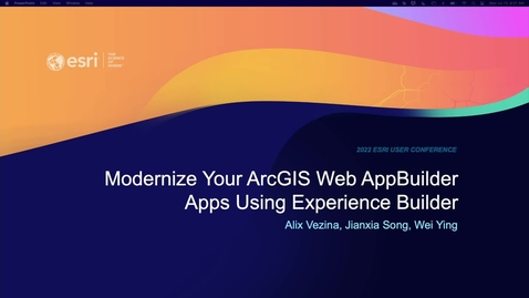 Thumbnail for entry Modernize Your ArcGIS Web AppBuilder Apps Using Experience Builder