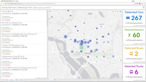 Thumbnail for ArcGIS Dashboard Demo for Vehicle Detection and Tracking