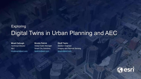 Thumbnail for entry Digital Twins in Urban Planning and AEC