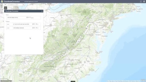 Thumbnail for entry Military Tools for ArcGIS in Web AppBuilder: Using Coordinate Conversion