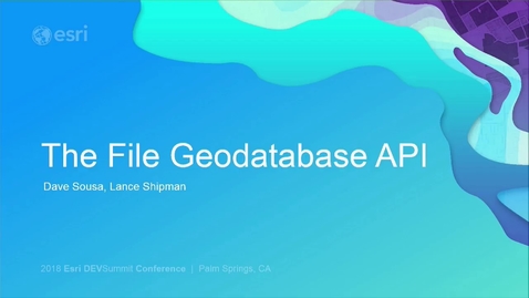 Thumbnail for Using the File Geodatabase API