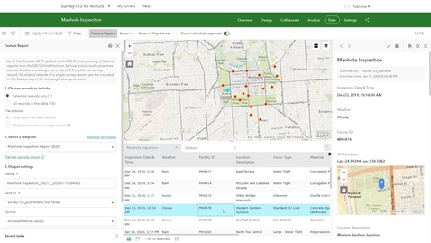 Thumbnail for Create Feature Reports | ArcGIS Survey123