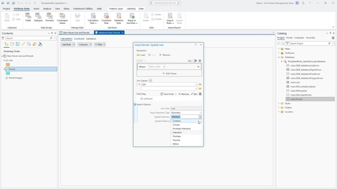 Thumbnail for Use attribute rule templates to generate a spatial join in ArcGIS Pro