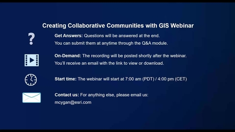 Thumbnail for Creating Collaborative Communities with GIS.mp4