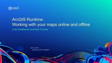 Thumbnail for ArcGIS Runtime: Working with Maps Online and Offline